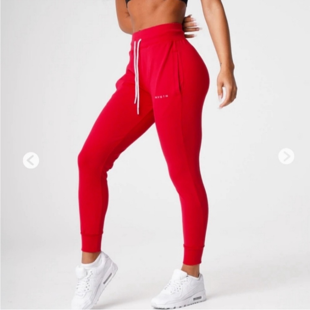 Red NVGTN joggers